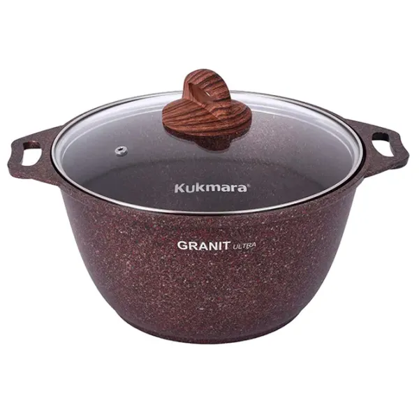 Cratiță Kukmara КГА32А 3l Aluminiu / Granite red photo 1 Cratiță Kukmara КГА32А 3l Aluminiu / Granite red photo 1