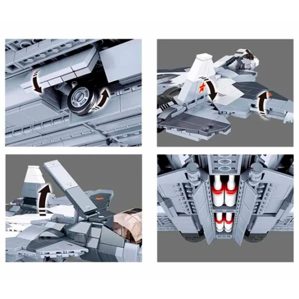 Constructor Sluban Su-57 Fighter Avion/ Gray photo 6