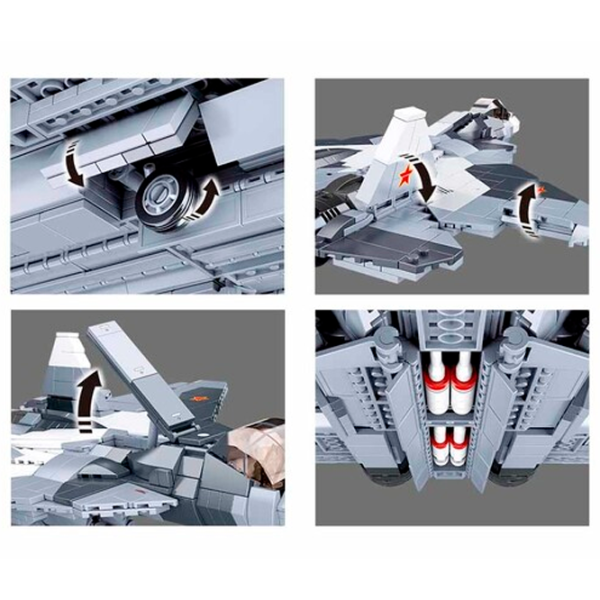 Constructor Sluban Su-57 Fighter Avion/ Gray photo 6