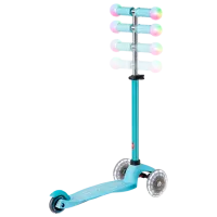 Детский трёхколёсный самокат Micro Mini2Grow Deluxe Magic LED (MMD358) 50 кг/ Синий photo 4