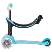 Детский трёхколёсный самокат Micro Mini2Grow Deluxe Magic LED (MMD358) 50 кг/ Синий photo 5