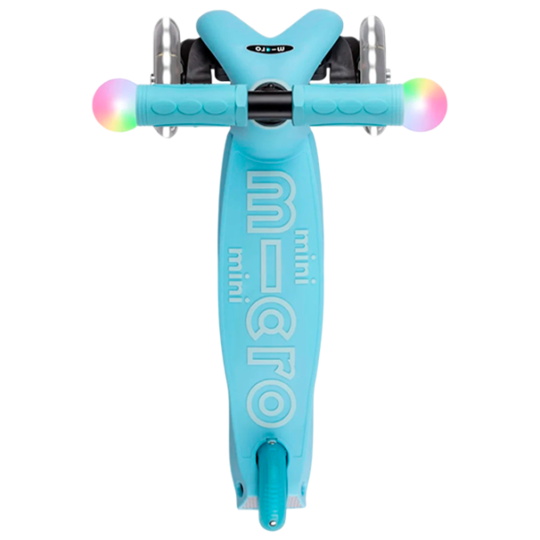 Trotinetă pentru copii cu trei roți Micro Mini2Grow Deluxe Magic LED (MMD358) 50 kg/ Blue photo 6