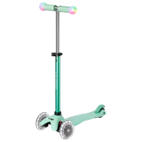Trotinetă pentru copii cu trei roți Micro Mini2Grow Deluxe Magic LED (MMD357) 50 kg/ Mint photo 5