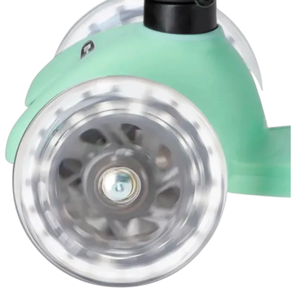 Детский трёхколёсный самокат Micro Mini2Grow Deluxe Magic LED (MMD357) 50 кг/ Мятный photo 6