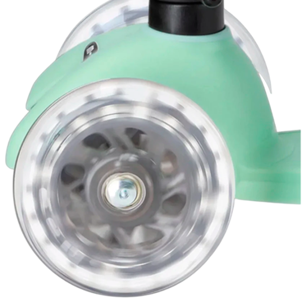 Детский трёхколёсный самокат Micro Mini2Grow Deluxe Magic LED (MMD357) 50 кг/ Мятный photo 6