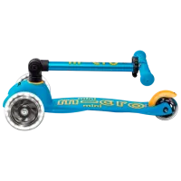 Trotinetă pentru copii cu trei roți Micro Mini Deluxe Foldable LED (MMD200) 50 kg/ Blue photo 2