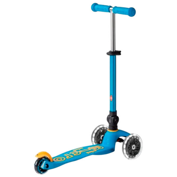 Детский трёхколёсный самокат Micro Mini Deluxe Foldable LED (MMD200) 50 кг/ Синий photo 3