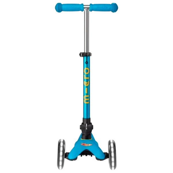 Детский трёхколёсный самокат Micro Mini Deluxe Foldable LED (MMD200) 50 кг/ Синий photo 4