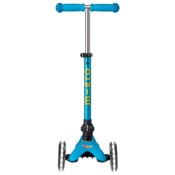 Детский трёхколёсный самокат Micro Mini Deluxe Foldable LED (MMD200) 50 кг/ Синий photo 4