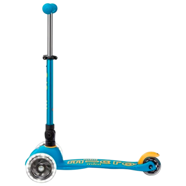 Детский трёхколёсный самокат Micro Mini Deluxe Foldable LED (MMD200) 50 кг/ Синий photo 5