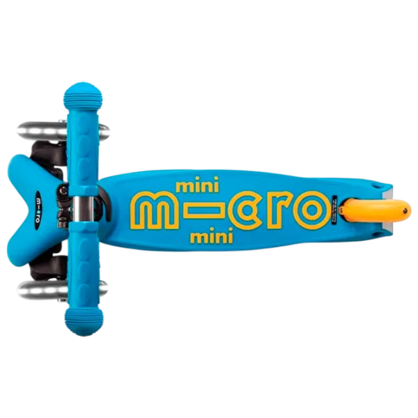 Детский трёхколёсный самокат Micro Mini Deluxe Foldable LED (MMD200) 50 кг/ Синий photo 6