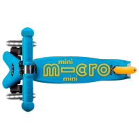 Trotinetă pentru copii cu trei roți Micro Mini Deluxe Foldable LED (MMD200) 50 kg/ Blue photo 6