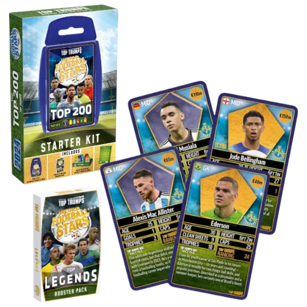 Настольная игра Winning Moves Top Trumps World Football Stars 200 6+/ Логическая игра photo 1