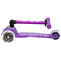 Детский трёхколёсный самокат Micro Mini Deluxe Foldable LED (MMD199) 50 кг/ Пурпурный photo 4