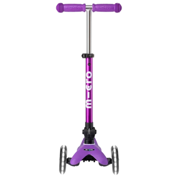 Детский трёхколёсный самокат Micro Mini Deluxe Foldable LED (MMD199) 50 кг/ Пурпурный photo 5