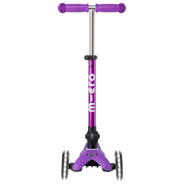 Детский трёхколёсный самокат Micro Mini Deluxe Foldable LED (MMD199) 50 кг/ Пурпурный photo 5