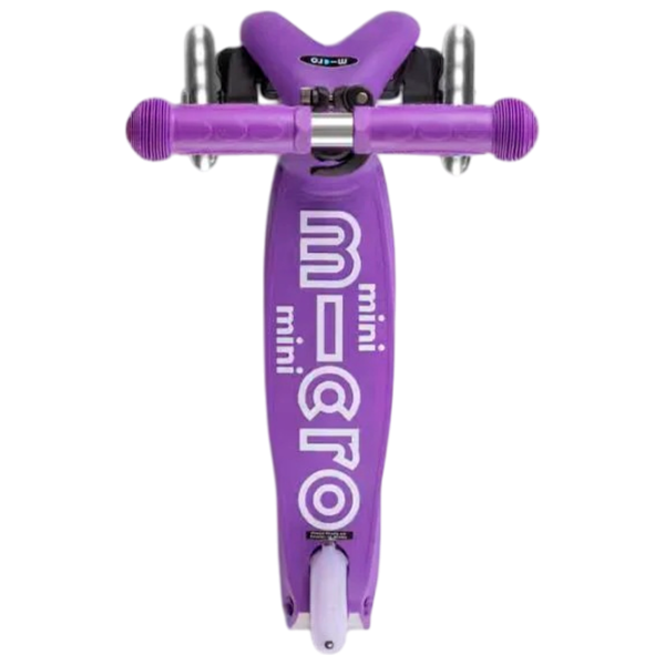 Детский трёхколёсный самокат Micro Mini Deluxe Foldable LED (MMD199) 50 кг/ Пурпурный photo 6