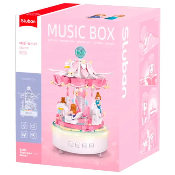 Конструктор Sluban Musical Carousel Классический/ Розовый photo 1 Конструктор Sluban Musical Carousel Классический/ Розовый photo 1
