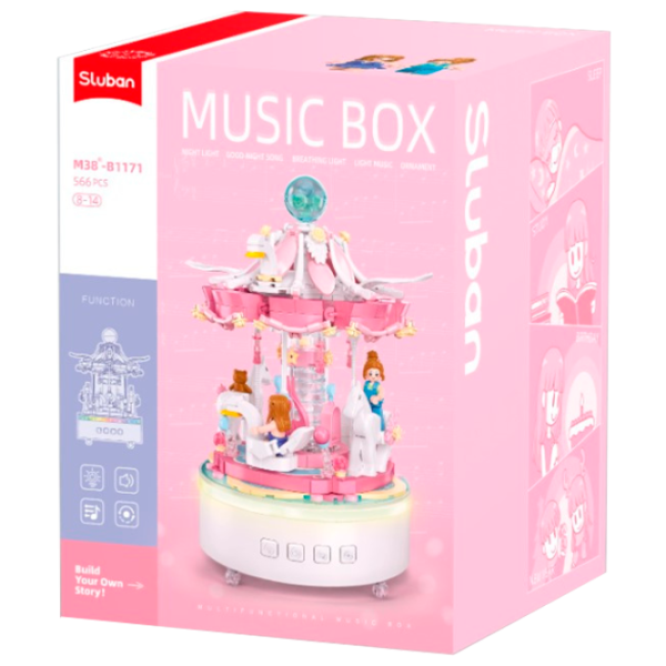 Конструктор Sluban Musical Carousel Классический/ Розовый photo 1 Конструктор Sluban Musical Carousel Классический/ Розовый photo 1