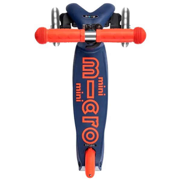 Trotinetă pentru copii cu trei roți Micro Mini Deluxe Foldable LED (MMD196) 50 kg/ Navy photo 2