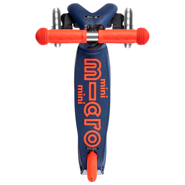 Trotinetă pentru copii cu trei roți Micro Mini Deluxe Foldable LED (MMD196) 50 kg/ Navy photo 2