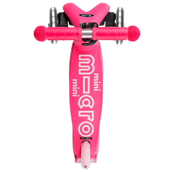 Trotinetă pentru copii cu trei roți Micro Mini Deluxe Foldable LED (MMD197) 50 kg/ Pink photo 6
