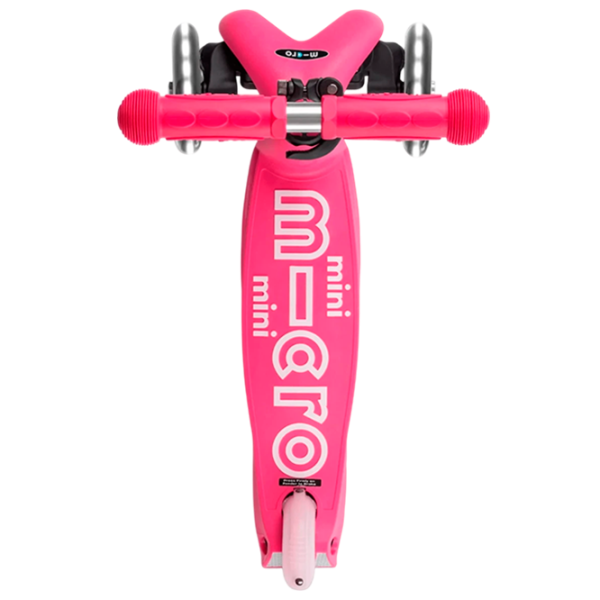 Trotinetă pentru copii cu trei roți Micro Mini Deluxe Foldable LED (MMD197) 50 kg/ Pink photo 6