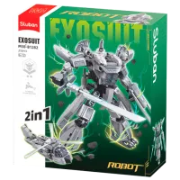 Конструктор Sluban Military helicopter Робот/ Серый