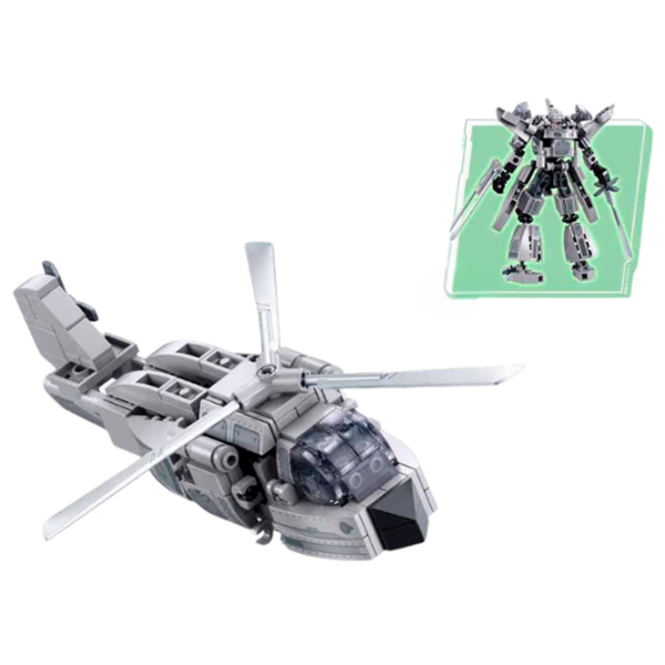 Конструктор Sluban Military helicopter Робот/ Серый photo 4 Конструктор Sluban Military helicopter Робот/ Серый photo 4