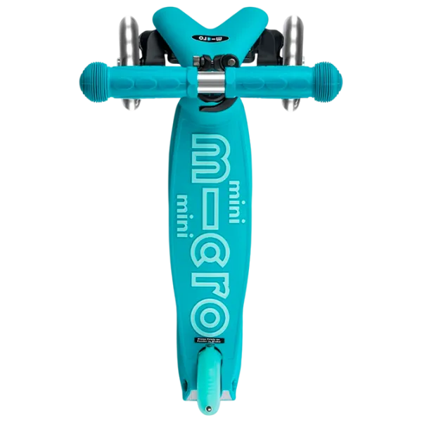 Trotinetă pentru copii cu trei roți Micro Mini Deluxe Foldable LED (MMD198) 50 kg/ Aqua photo 2