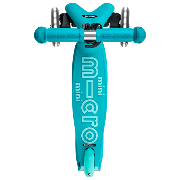Trotinetă pentru copii cu trei roți Micro Mini Deluxe Foldable LED (MMD198) 50 kg/ Aqua photo 2