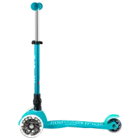 Детский трёхколёсный самокат Micro Mini Deluxe Foldable LED (MMD198) 50 кг/ Aqua photo 5