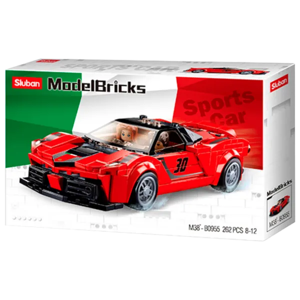 Constructor Sluban Racing Car Italy Mașină/ Red photo 1 Constructor Sluban Racing Car Italy Mașină/ Red photo 1