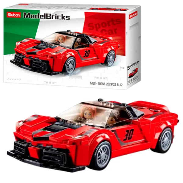Constructor Sluban Racing Car Italy Mașină/ Red photo 2 Constructor Sluban Racing Car Italy Mașină/ Red photo 2