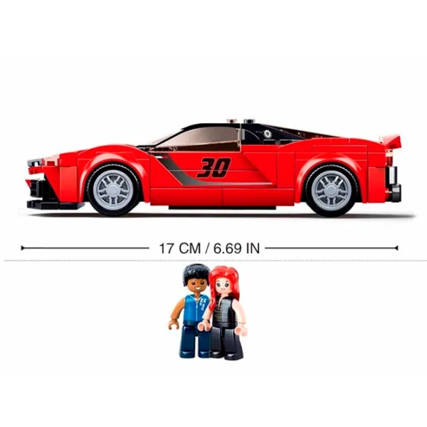 Constructor Sluban Racing Car Italy Mașină/ Red photo 4 Constructor Sluban Racing Car Italy Mașină/ Red photo 4