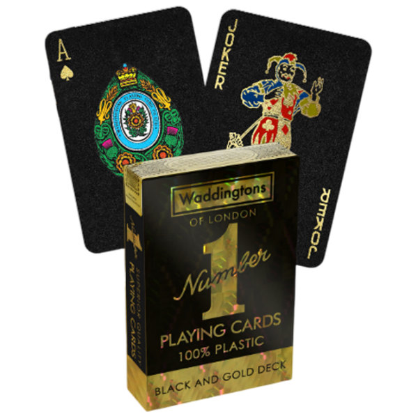 Настольная игра Winning Moves Waddingtons No.1 Black And Gold Deck 6+/ Игральные карты photo 1