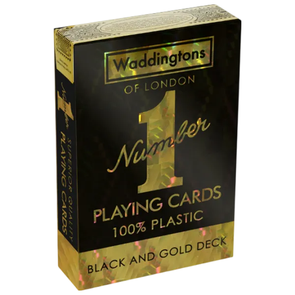 Настольная игра Winning Moves Waddingtons No.1 Black And Gold Deck 6+/ Игральные карты photo 5