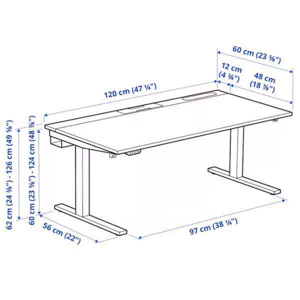 Офисный стол Ikea Mittzon ДСП/ Черный photo 7