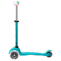Trotinetă pentru copii cu trei roți Micro Mini Deluxe Magic LED (MMD131) 50 kg/ Aqua photo 3