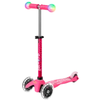 Trotinetă pentru copii cu trei roți Micro Mini Deluxe Magic LED (MMD130) 50 kg/ Pink