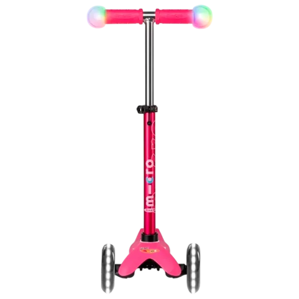 Детский трёхколёсный самокат Micro Mini Deluxe Magic LED (MMD130) 50 кг/ Розовый photo 2