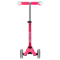 Trotinetă pentru copii cu trei roți Micro Mini Deluxe Magic LED (MMD130) 50 kg/ Pink photo 2