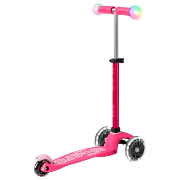 Детский трёхколёсный самокат Micro Mini Deluxe Magic LED (MMD130) 50 кг/ Розовый photo 3