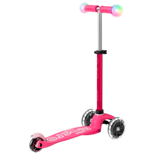 Детский трёхколёсный самокат Micro Mini Deluxe Magic LED (MMD130) 50 кг/ Розовый photo 3