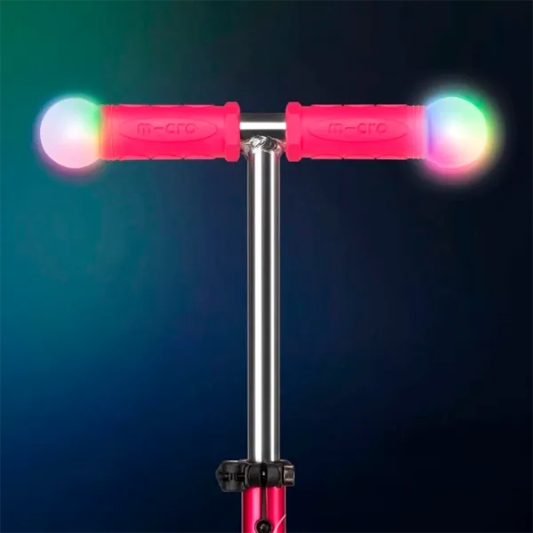 Детский трёхколёсный самокат Micro Mini Deluxe Magic LED (MMD130) 50 кг/ Розовый photo 4