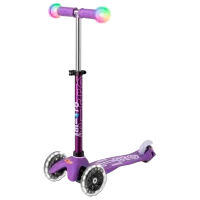 Trotinetă pentru copii cu trei roți Micro Mini Deluxe Magic LED (MMD129) 50 kg/ Purple