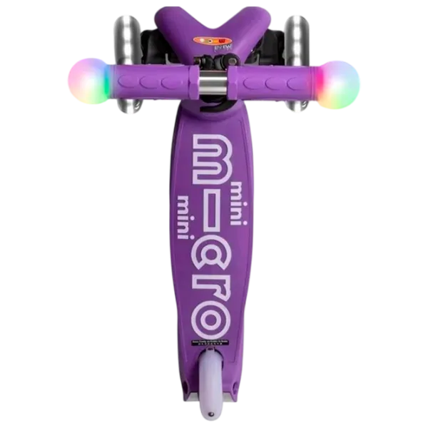 Детский трёхколёсный самокат Micro Mini Deluxe Magic LED (MMD129) 50 кг/ Пурпурный photo 2