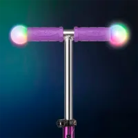 Trotinetă pentru copii cu trei roți Micro Mini Deluxe Magic LED (MMD129) 50 kg/ Purple photo 6