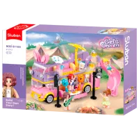 Конструктор Sluban Musical house on wheels Транспорт/ Розовый