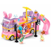 Конструктор Sluban Musical house on wheels Транспорт/ Розовый photo 3